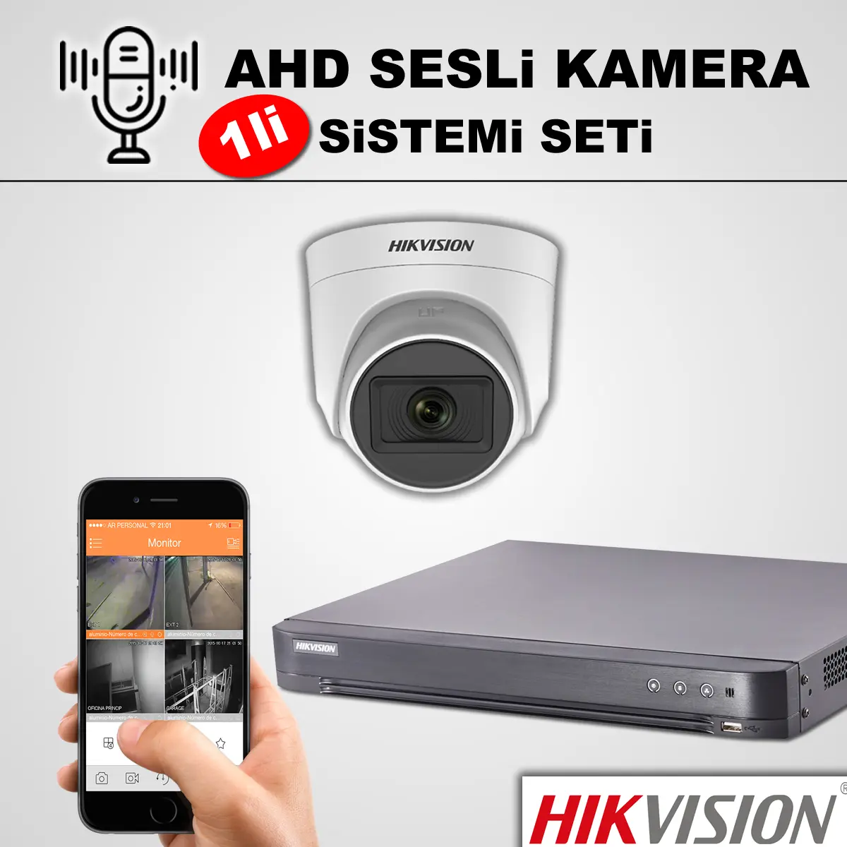 Tekli Sesli Kamera Güvenlik Sistemi