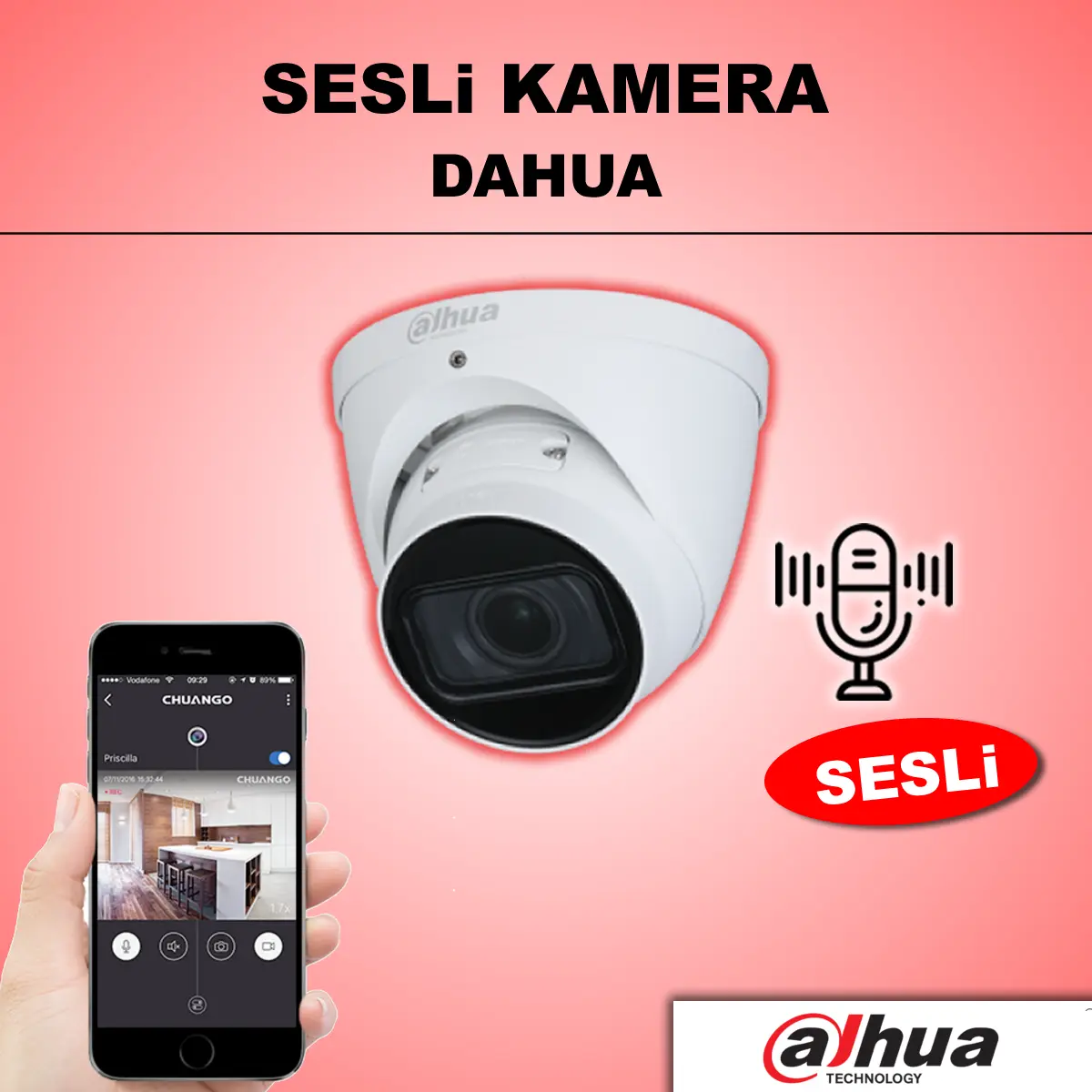 Dahua İP Sesli Kamera