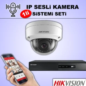 Hikvision IP Sesli 1 Kameralı Set