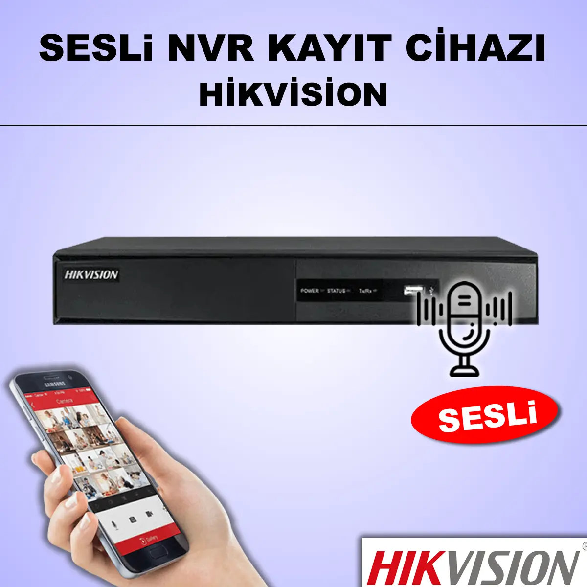 Hikvision NVR Kayıt Cihazı Sesli