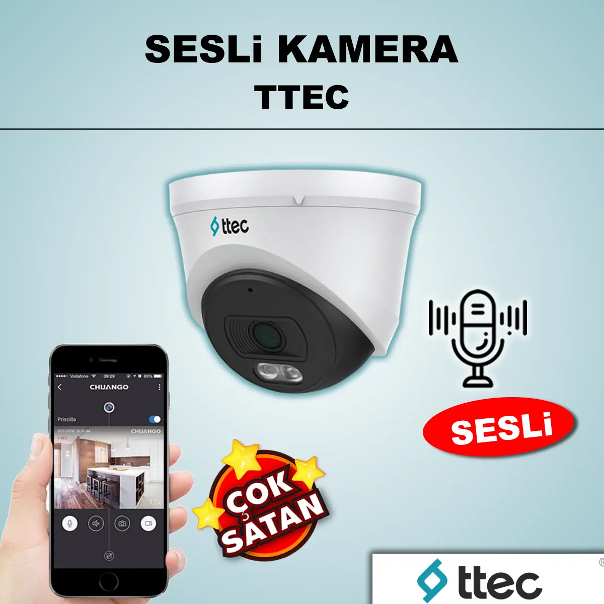 TTEC İP Dome Sesli Kamera